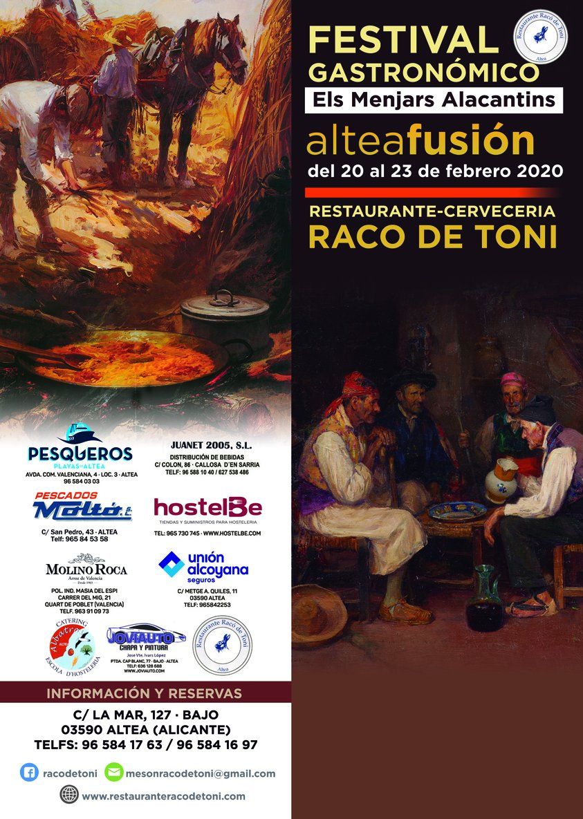 Restaurante Mesón Racó de Toni - Portada Festival Gastronómico